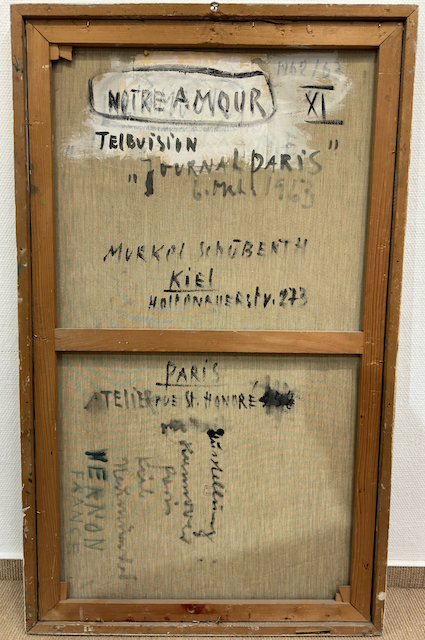 Charlotte „Murkel" Schuberth: Ölgemälde Notre Amour, bezeichnet, Realismus, Paris 1962/63