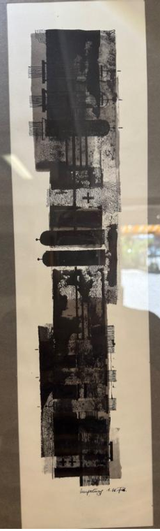 Heinz Trökes: Druckgrafik 4 Blätter in originaler Berahmung, signiert datiert, Paris 1966