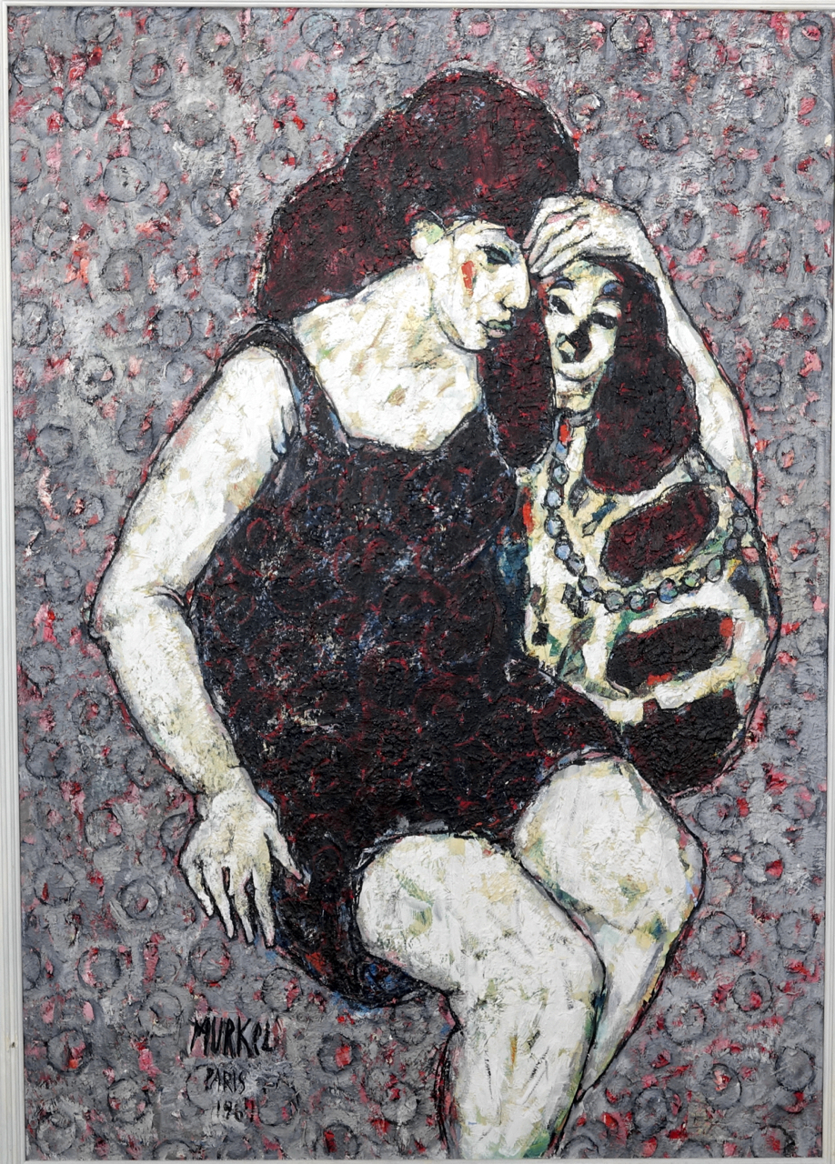 Charlotte „Murkel" Schuberth: Ölgemälde Anna, signiert datiert, Realismus, Paris 1967
