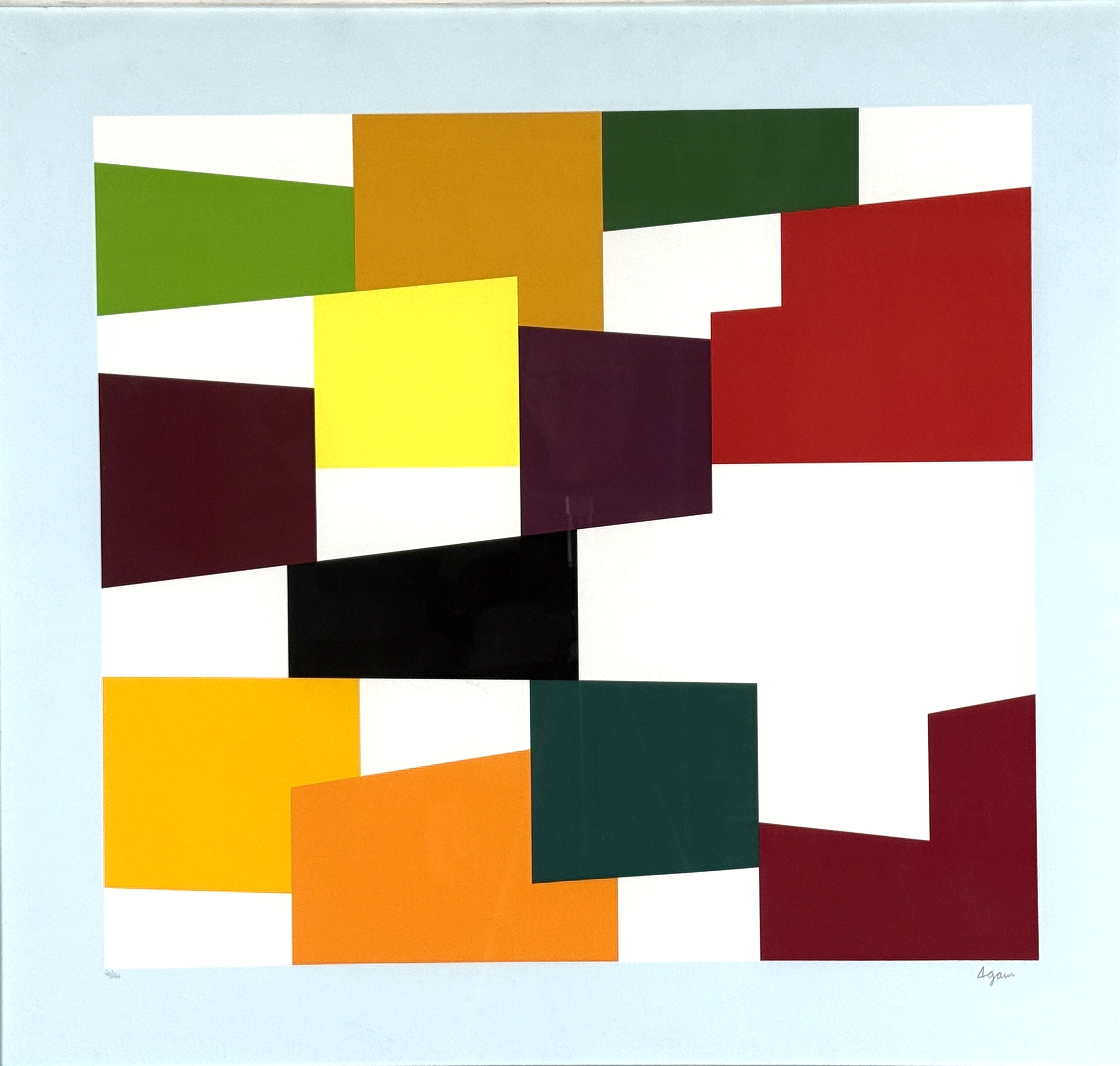 Yaacov Agam: Farbsiebdruck Untitled (Composition), signiert, 1976