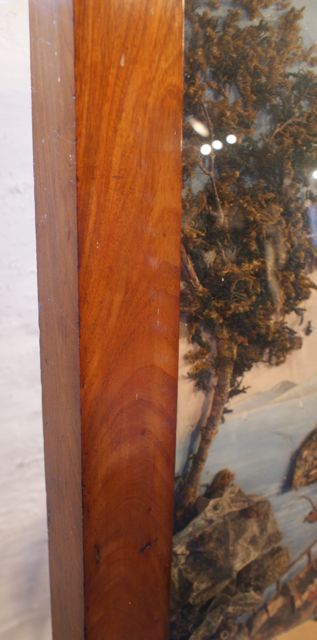 Biedermeier-Collage mit Fjordlandschaft, Papier und Naturmaterialien, Norddeutschland, um 1840