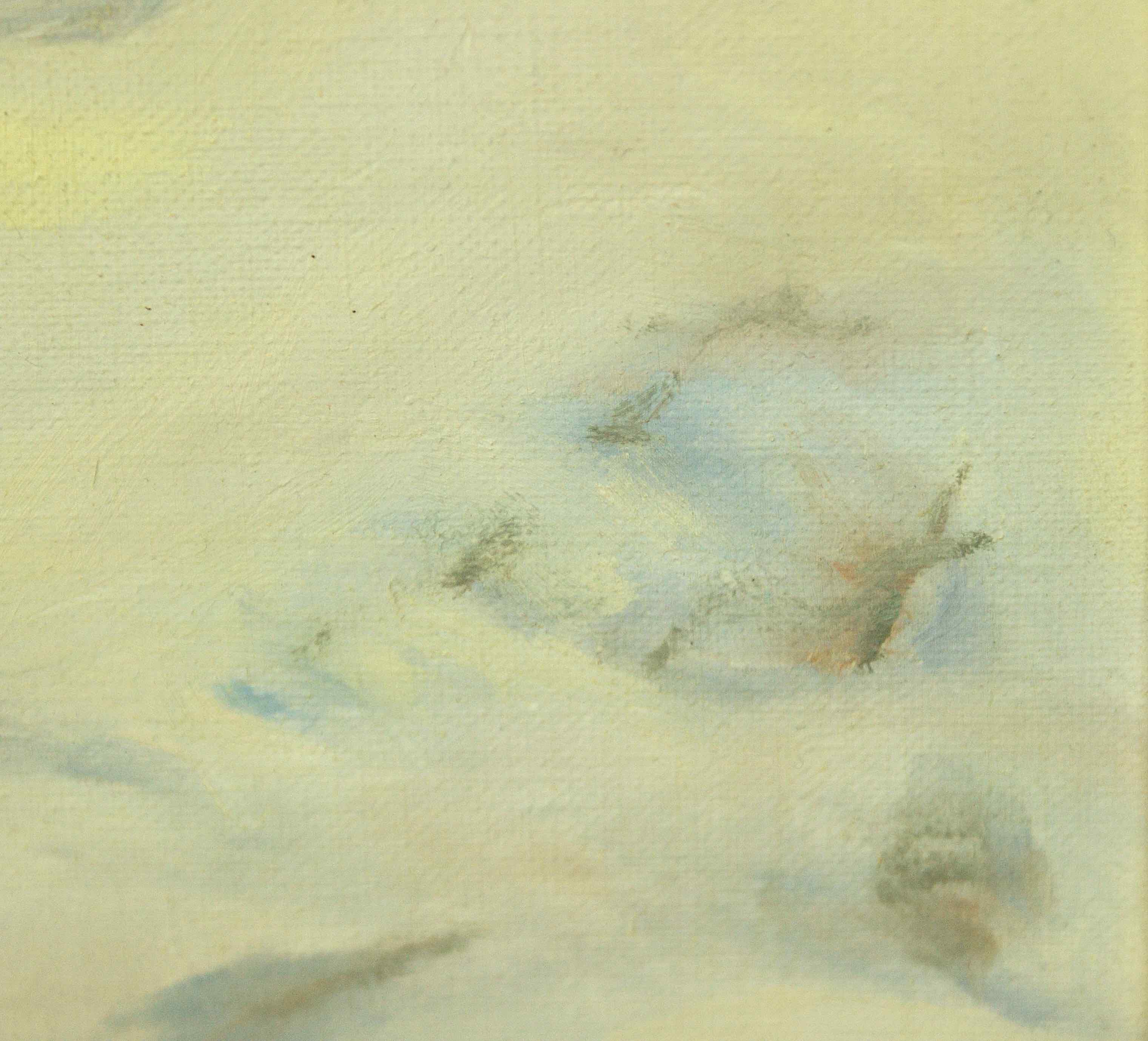 Hans Moos Sillesen: Ölgemälde Winterlandschaft, bezeichnet, 1970er/1980er Jahre