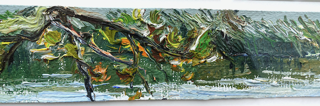 Christopher Lehmpfuhl: Ölgemälde Blick durchs Schilf, signiert datiert, Realismus, 1999