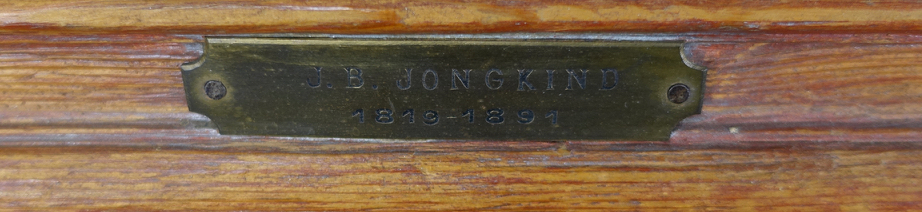 Johan Barthold Jongkind: Ölgemälde Kähne bei Dordrecht, zugeschrieben, Impressionismus, 19. Jahrhundert