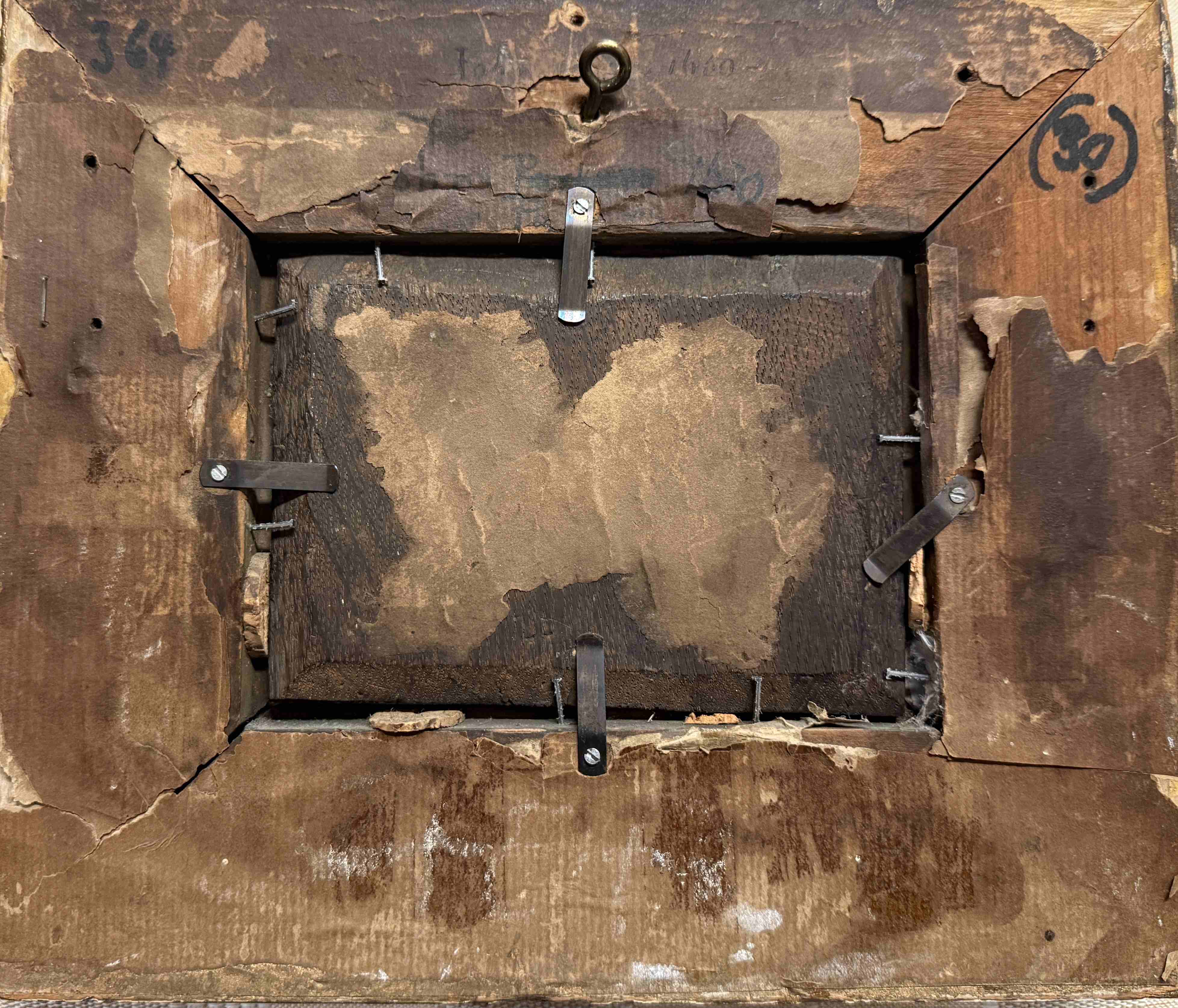 John Peters: Ölgemälde Paar Maritime Miniaturen, bezeichnet, um 1650
