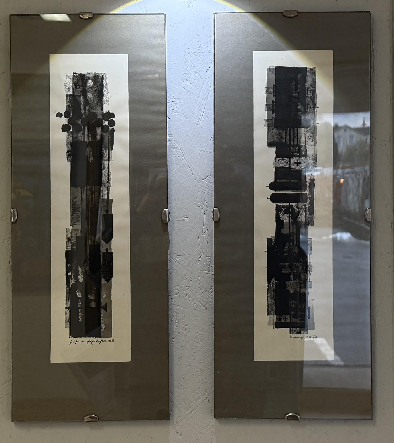 Heinz Trökes: Druckgrafik 4 Blätter in originaler Berahmung, signiert datiert, Paris 1966