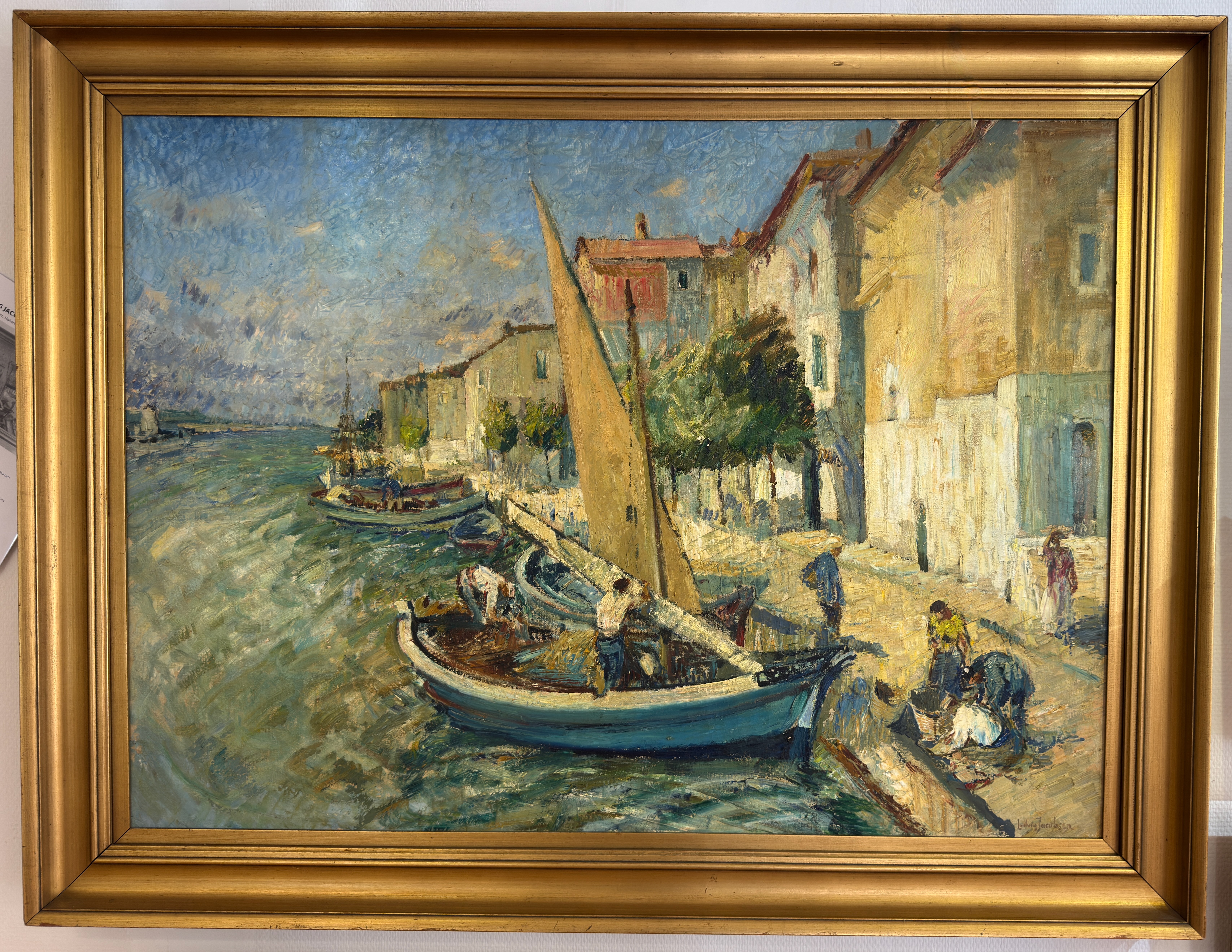 Ludvig Jacobsen: Ölgemälde Puerto de Sóller, Mallorca, signiert, erste Hälfte 20. Jahrhundert