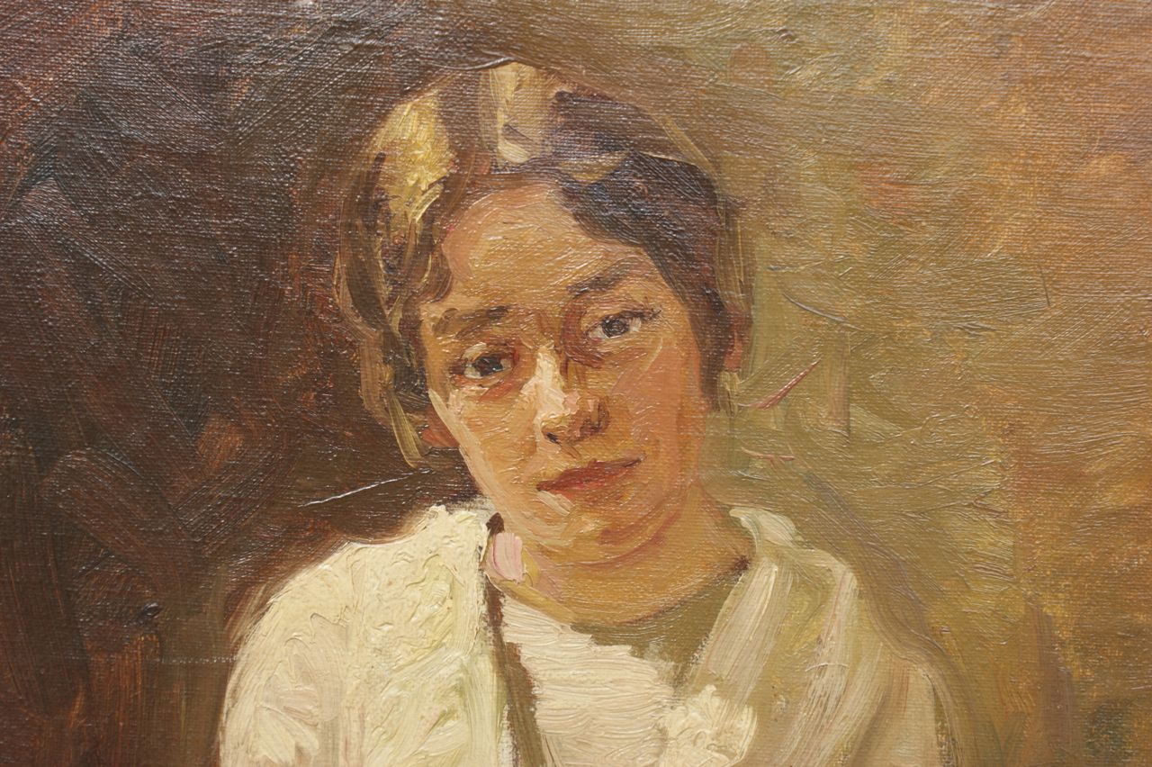 Christian Aigens: Ölgemälde Portrait einer Dame, um 1920