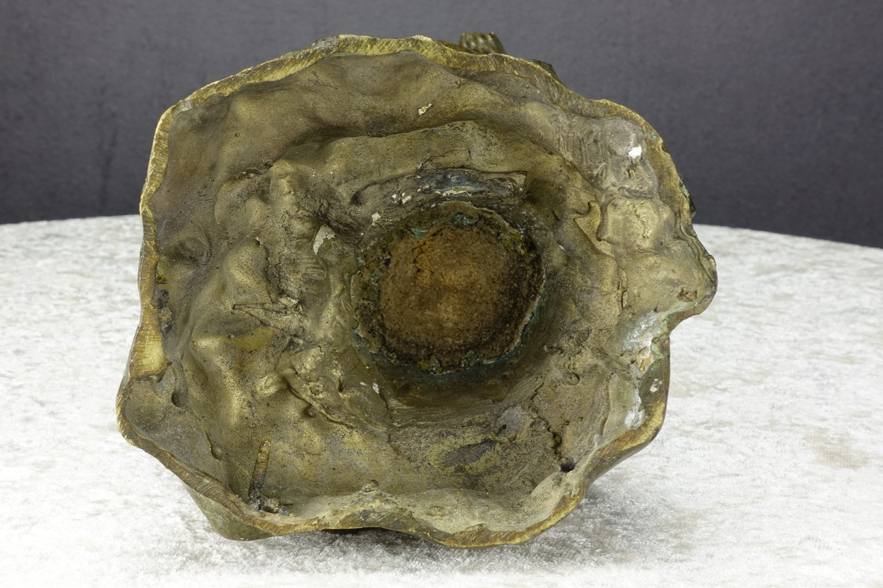 Bronze-Skulptur Chinesischer Würdenträger, gegossen, 19. Jahrhundert