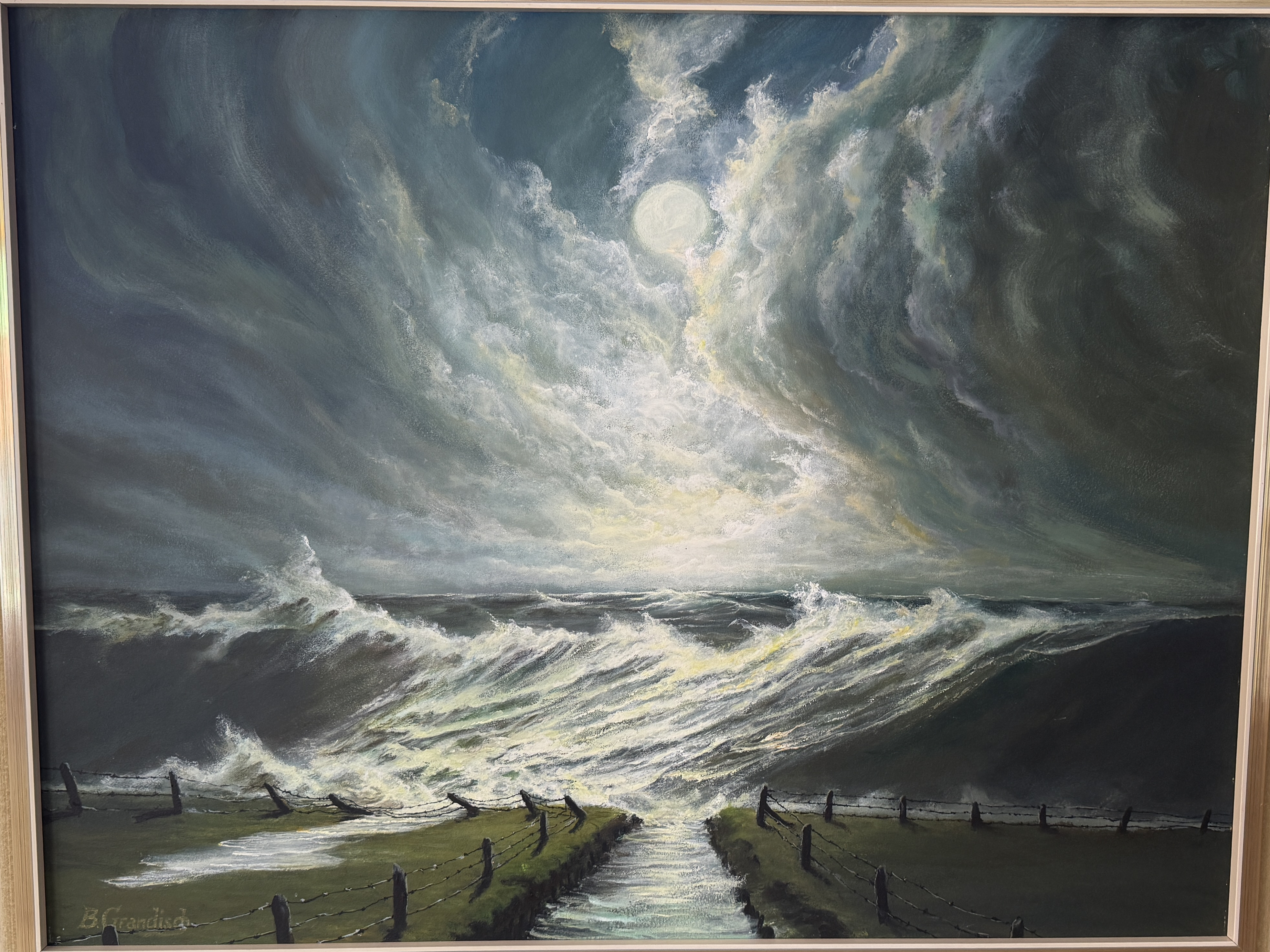 Berthold Grandisch(19808-1983) Sturmflut, 1962 -HAUPTWERK-