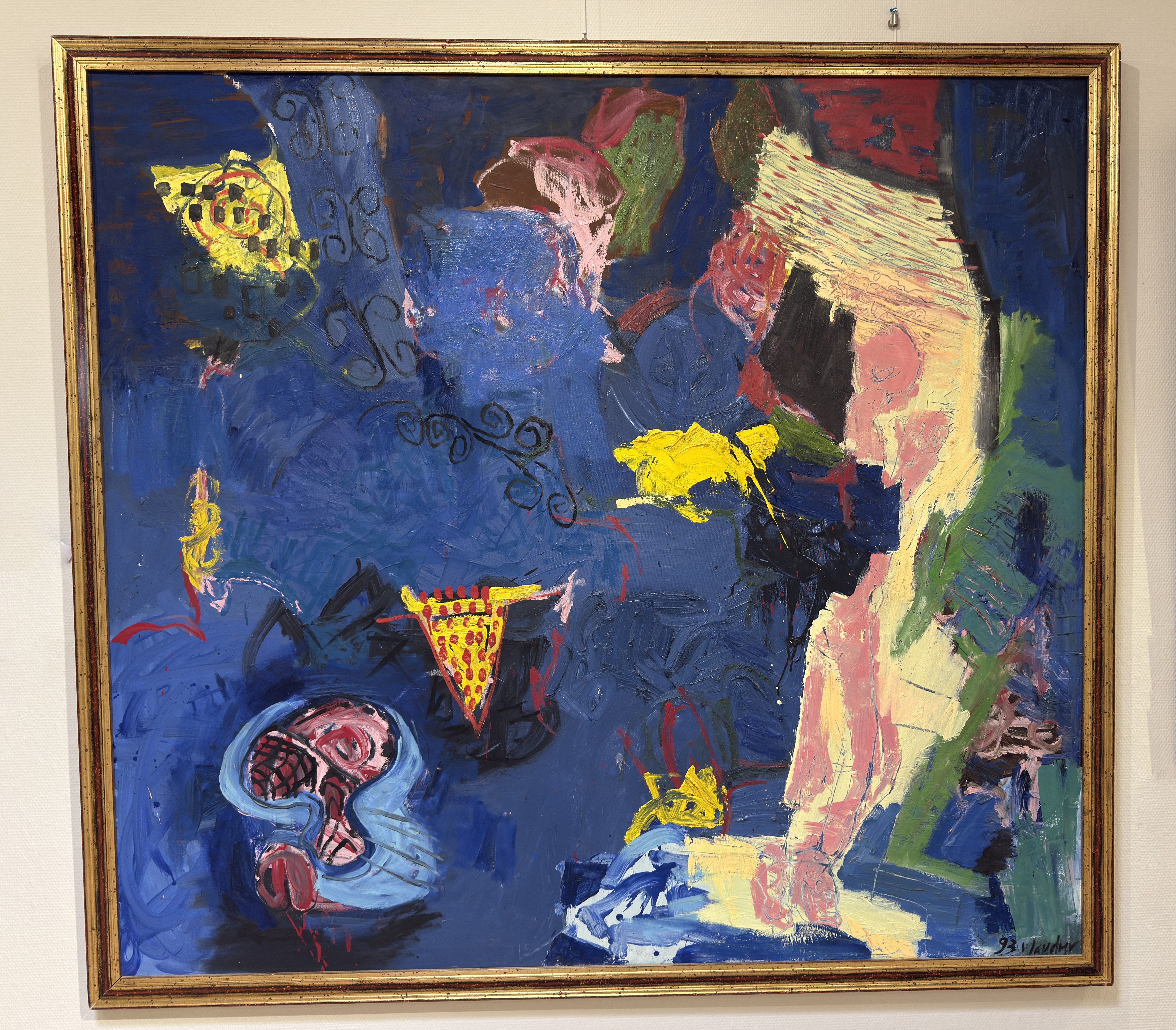 GERD WANDRER (geb. 1952)-Im Atelier-Ölgemälde