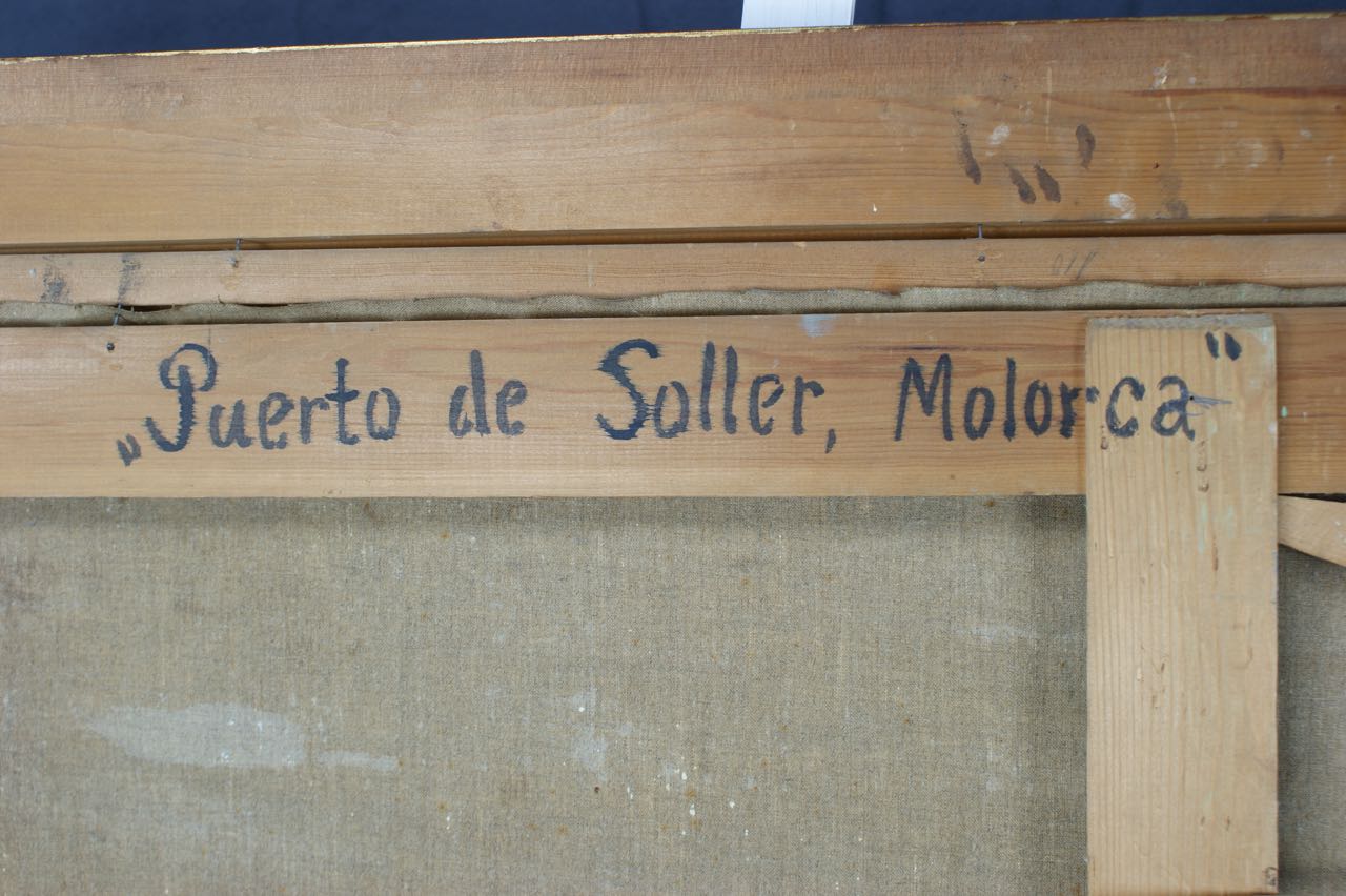 Ludvig Jacobsen: Ölgemälde Puerto de Sóller, Mallorca, signiert, erste Hälfte 20. Jahrhundert