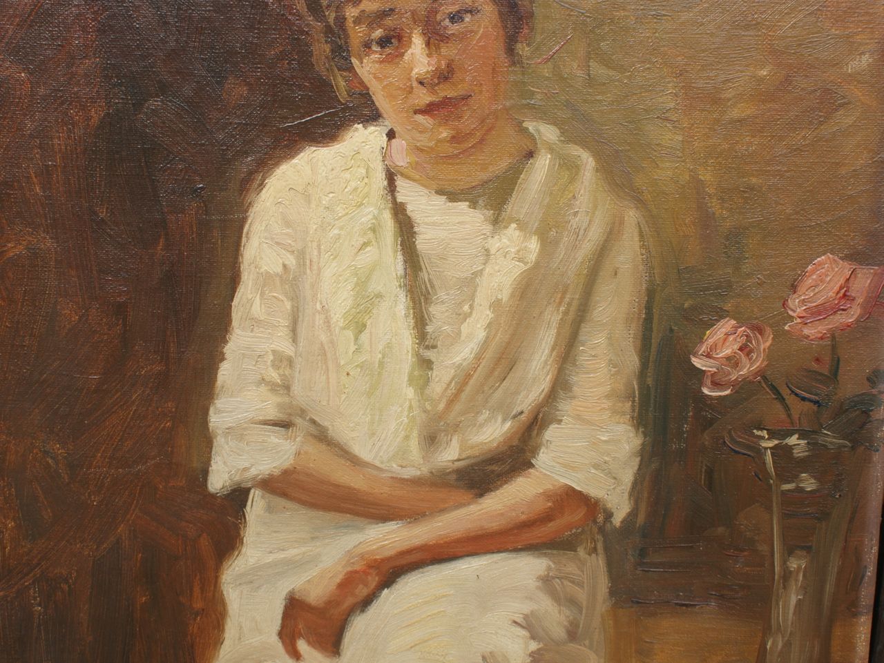 Christian Aigens: Ölgemälde Portrait einer Dame, um 1920