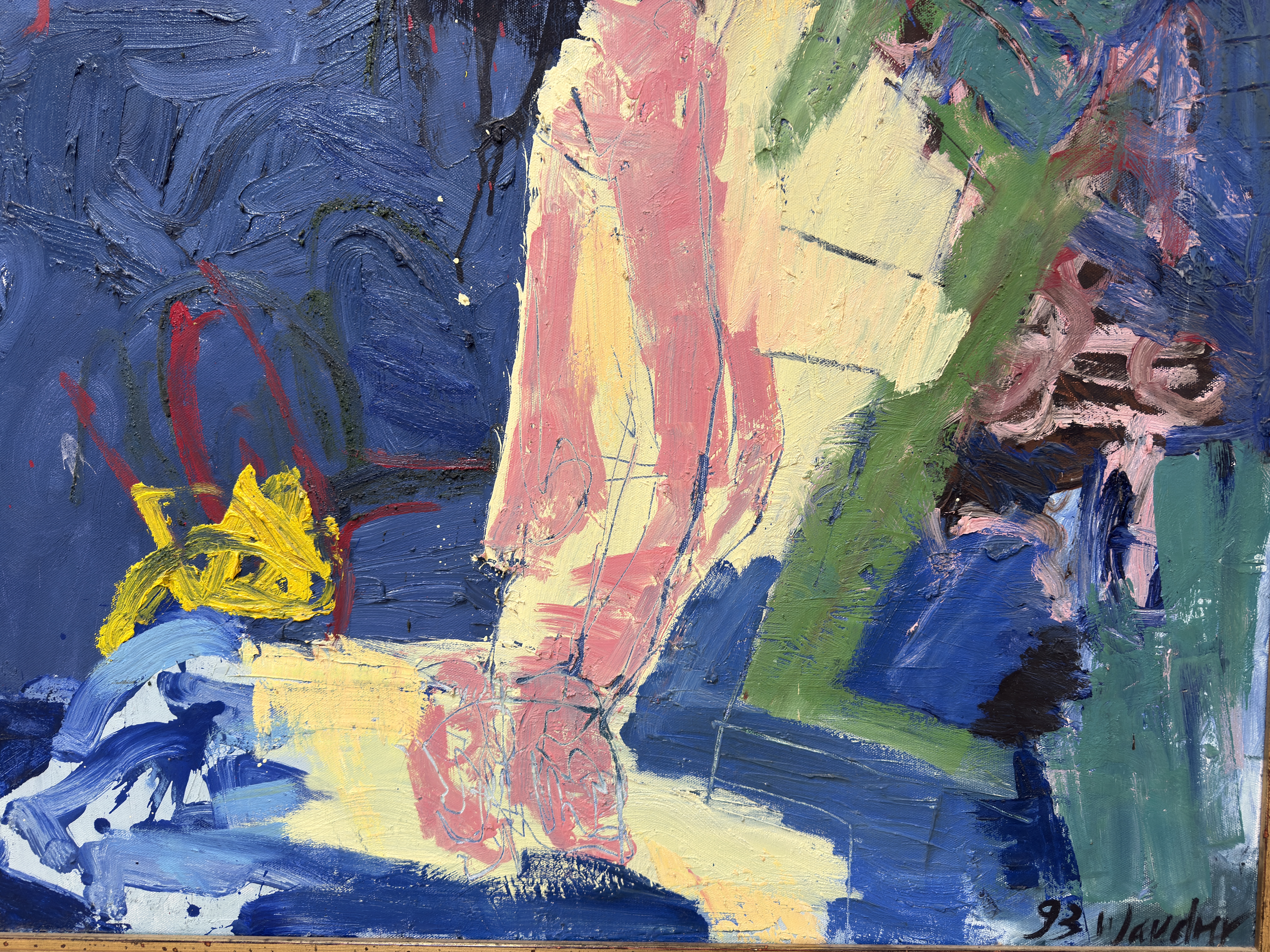 GERD WANDRER (geb. 1952)-Im Atelier-Ölgemälde