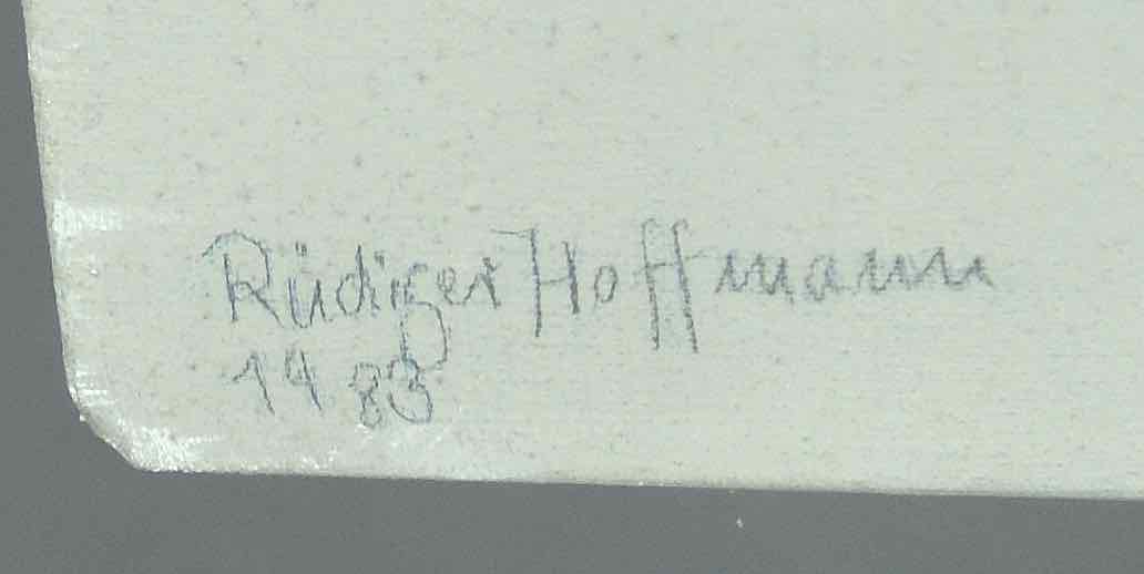 Rüdiger Hoffmann: Ölgemälde Drapierte Stoffe, signiert datiert, 1983