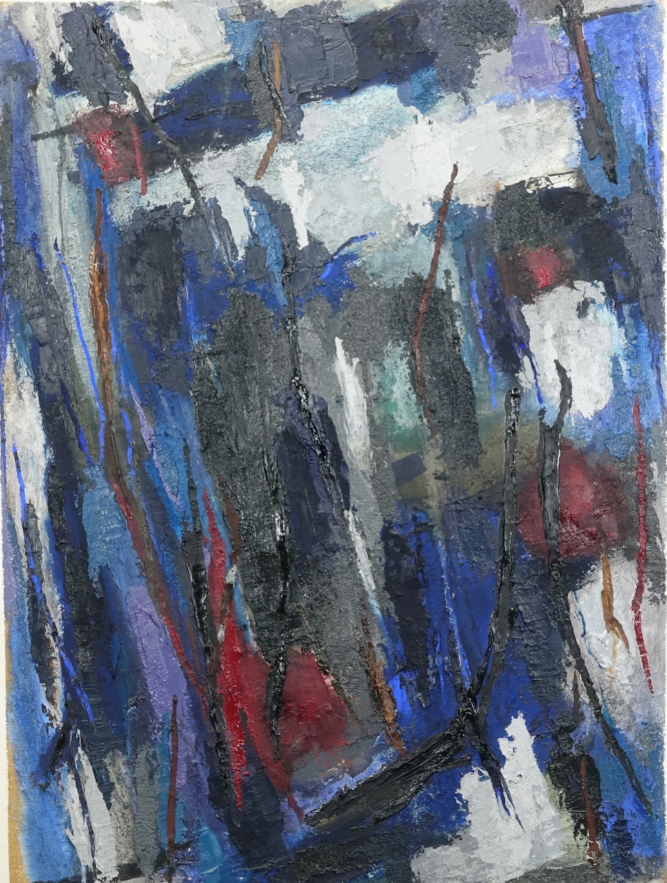 Walter Lothar Brendel: Ölgemälde Impression in Blau, bezeichnet, 1959