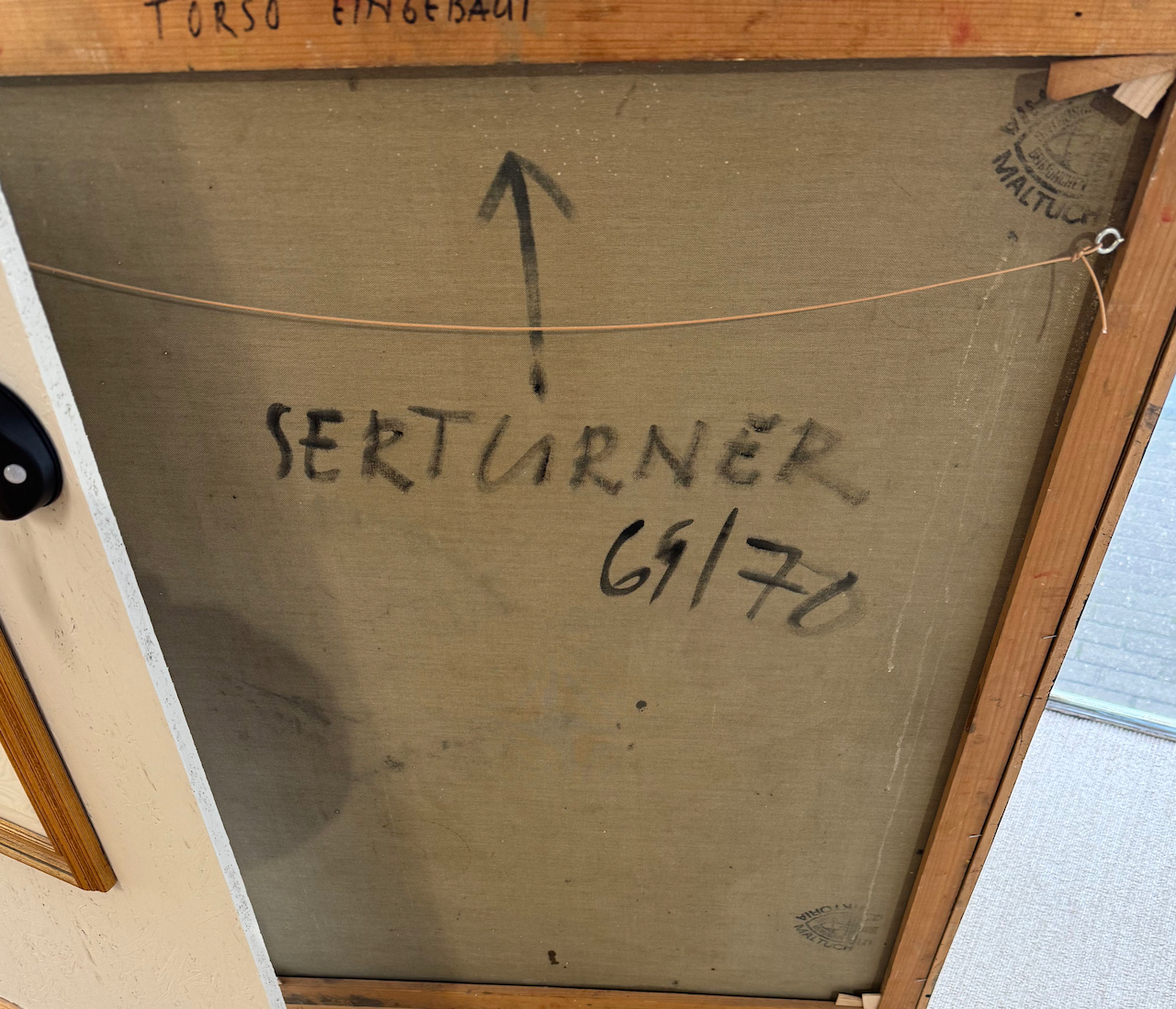 Wernher Sertürner: Ölgemälde Torso eingebaut, signiert datiert, 1969/70