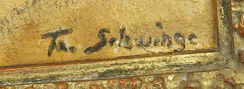 Friedrich Wilhelm Andreas Schwinge: Ölgemälde Im Herbst, signiert, Düsseldorfer Schule, zweite Hälfte 19. Jahrhundert