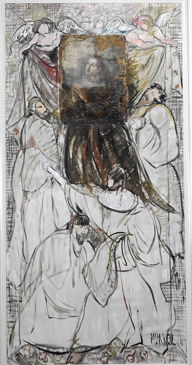 Charlotte „Murkel" Schuberth: Ölgemälde Installation, bezeichnet, 1970er/1980er Jahre