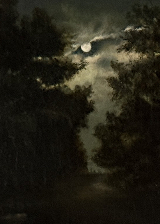 Christian Georg Schütz d. Ä./d. J. bzw. Johann Christian Vollerdt: Ölgemälde Mondlandschaft, zugeschrieben, spätes 18. Jahrhundert