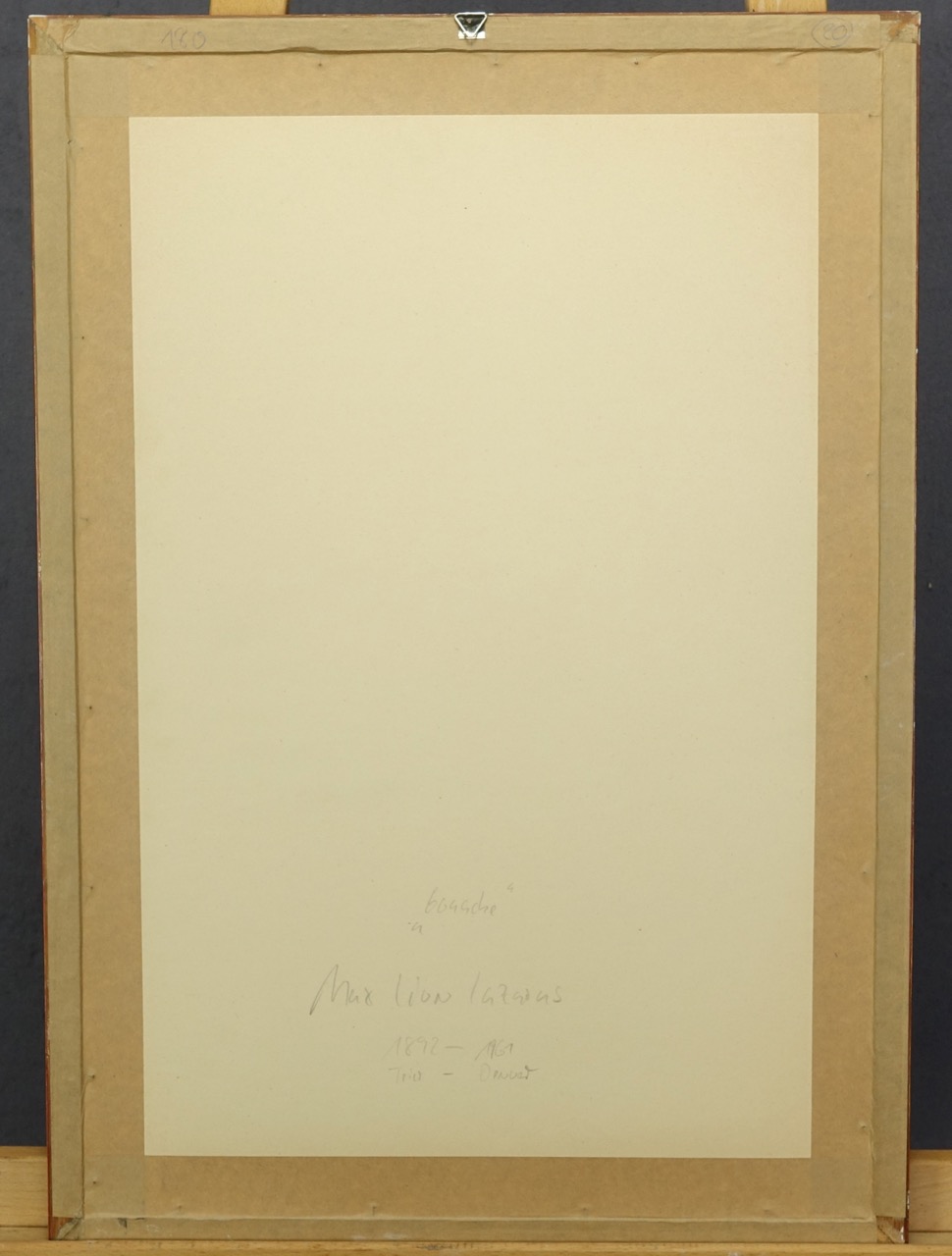 Max Lion Lazarus: Gouache Blumenstillleben, bezeichnet, Expressionismus, 1922