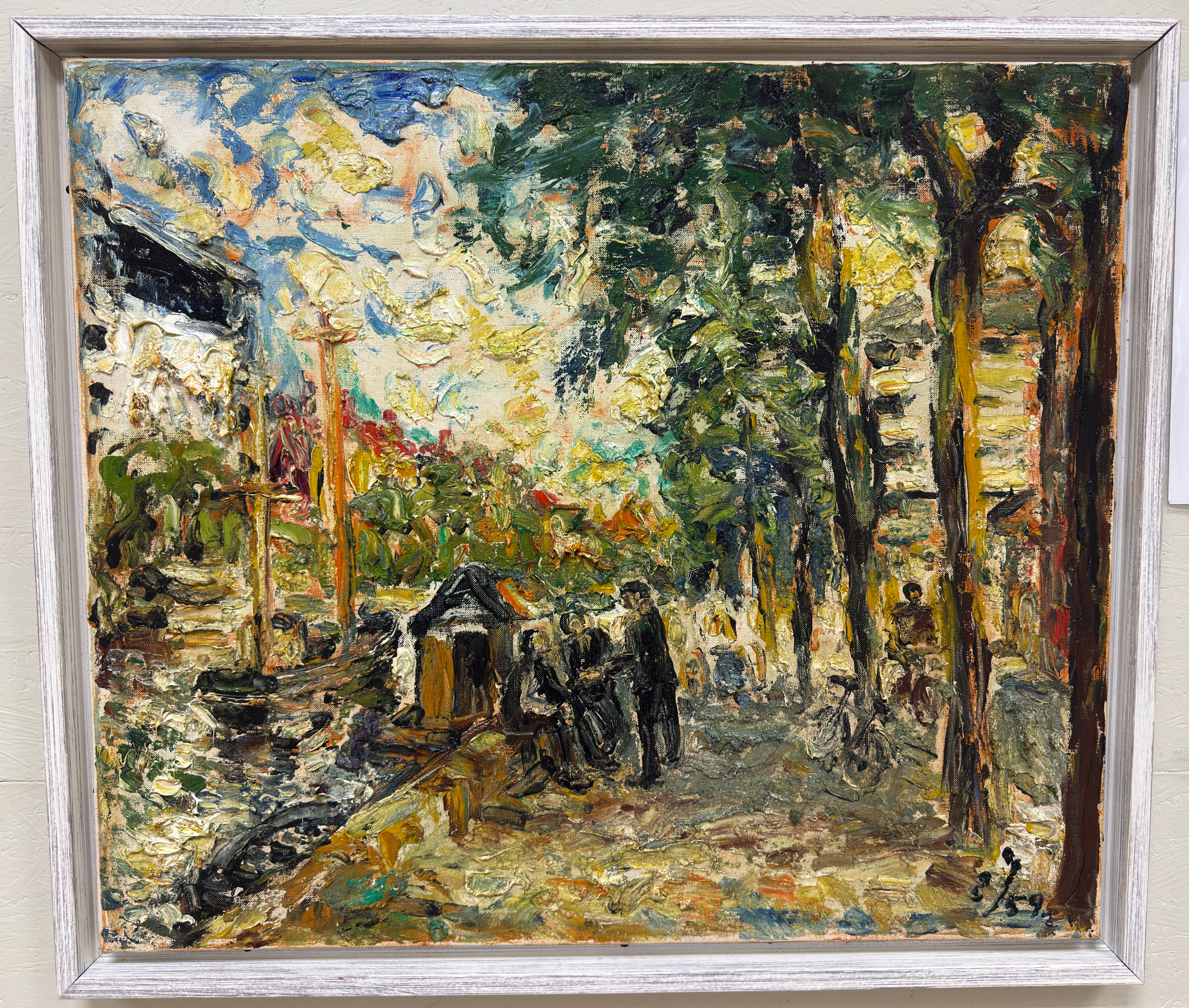 Einar Johansen(1893-1965)-An der Seine-Ölgemälde
