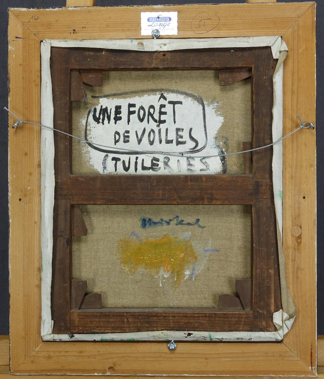 Charlotte „Murkel" Schuberth: Ölgemälde Une Forêt de Voiles (Tuileries), signiert, Paris 1960er Jahre