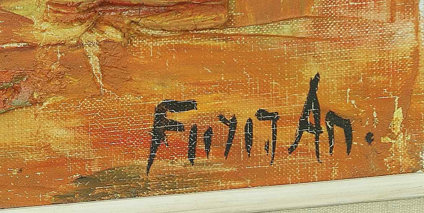 Finn Andersen: Ölgemälde Kiefernwald, signiert, Expressionismus, erste Hälfte 20. Jahrhundert