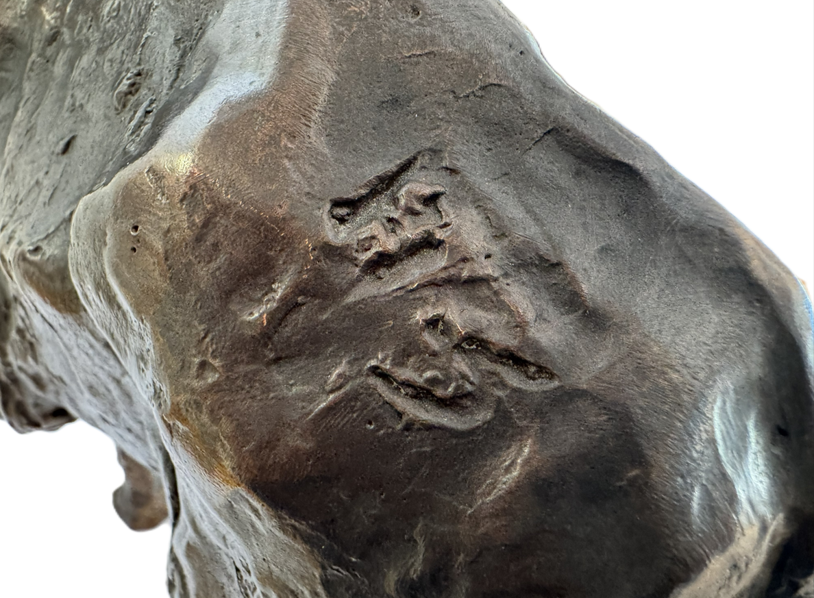Hans Schröder: Bronze-Skulptur Elefant, signiert, 1970er Jahre