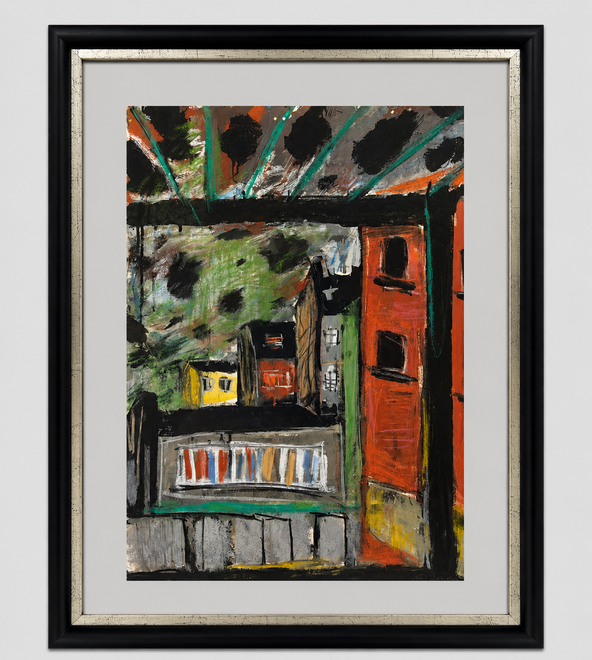 Gerd Wandrer(1952)-Inselplatz Jena-Gouache