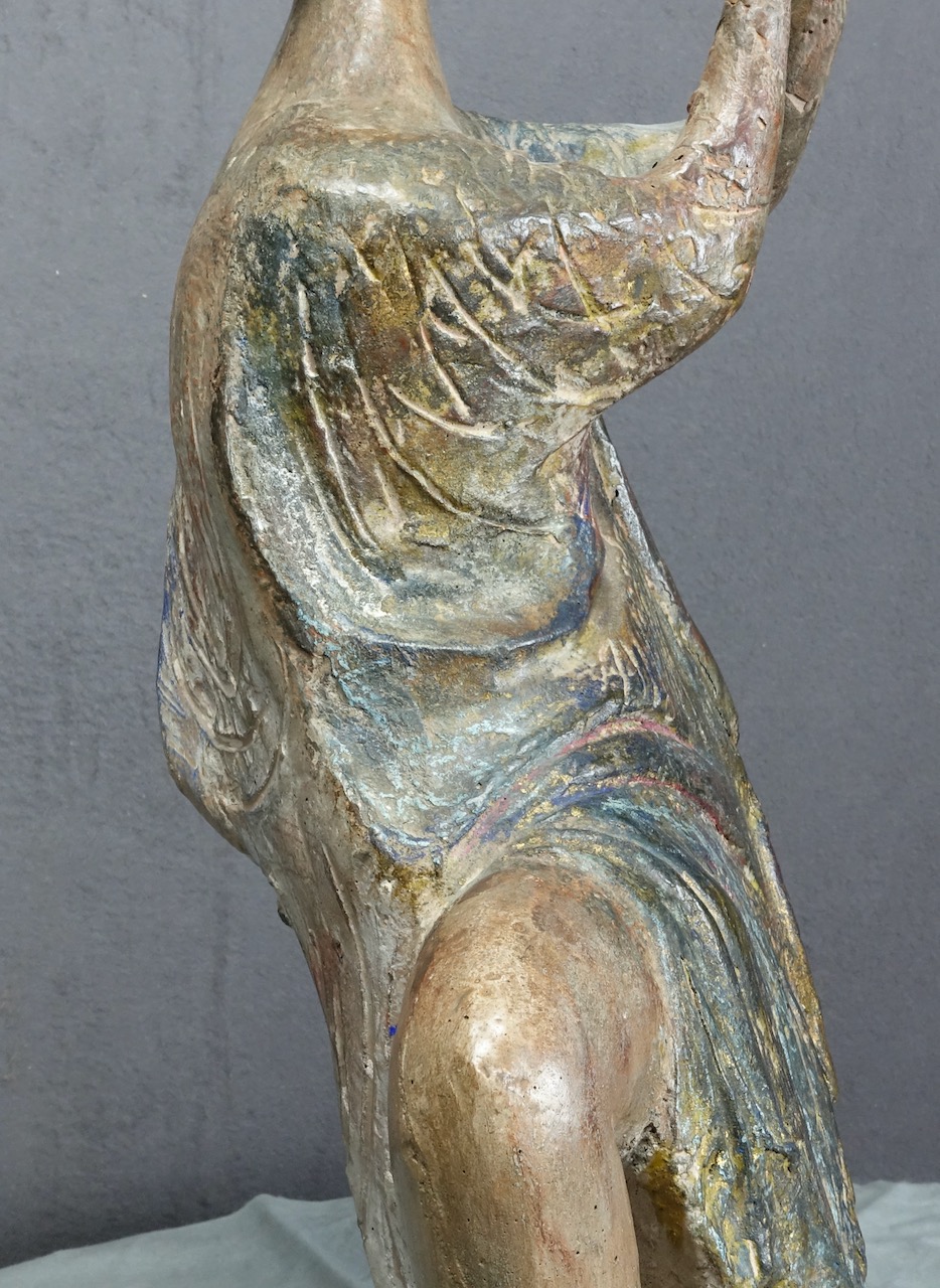 Ernst Steinacker-Der Flötenspieler- Steinguss gefasst, 1966