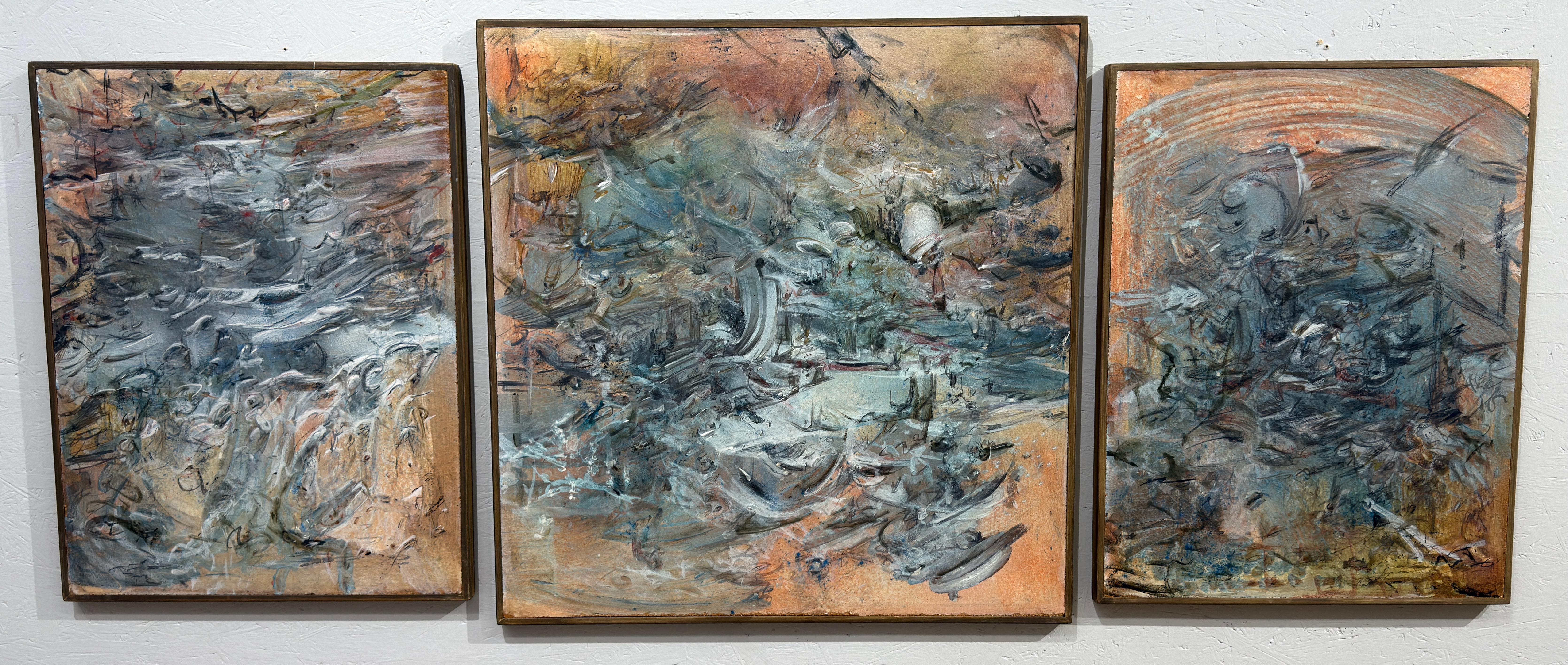 Gerrit M. Bekker(1943-2025) »Elementare Metamorphose« – Monumentales Triptychon (Öl auf Leinwand)