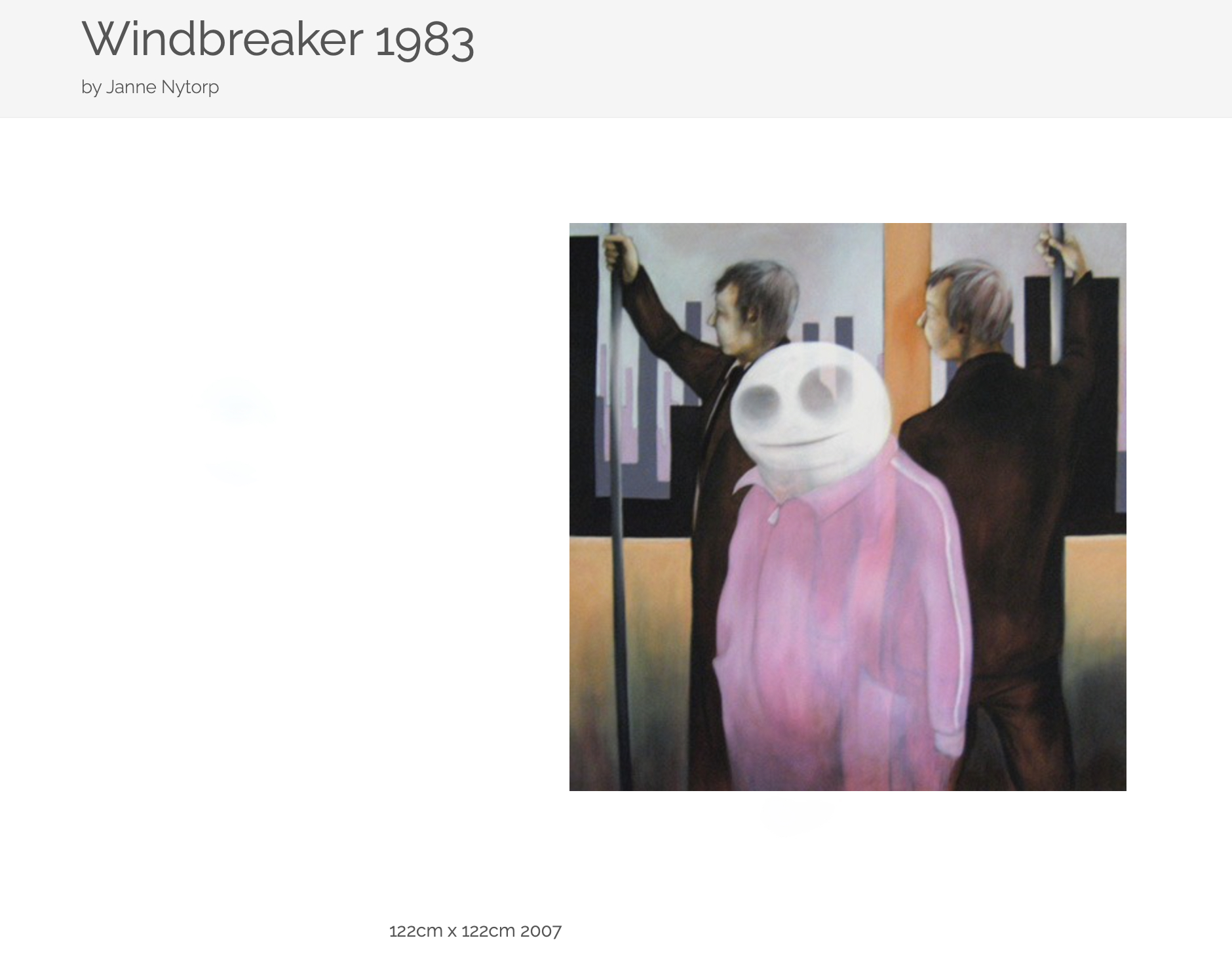 Nytorp Janne(1977)-Janne Nytorp(1977): Ölgemälde Triptychon „Windbreaker 1983“, „Courtship Journey“, „Beek-a-Boo“, 2007