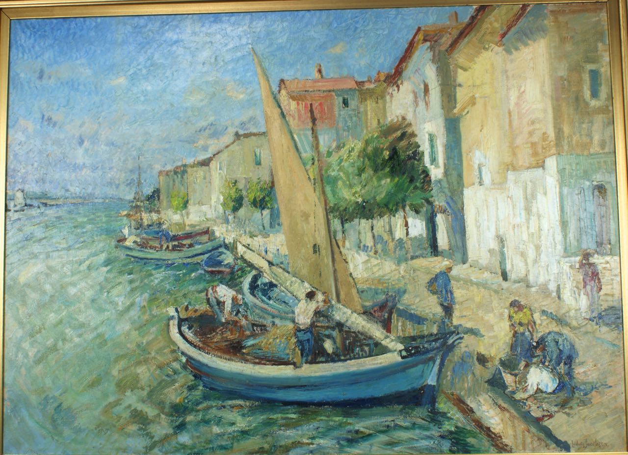 Ludvig Jacobsen: Ölgemälde Puerto de Sóller, Mallorca, signiert, erste Hälfte 20. Jahrhundert