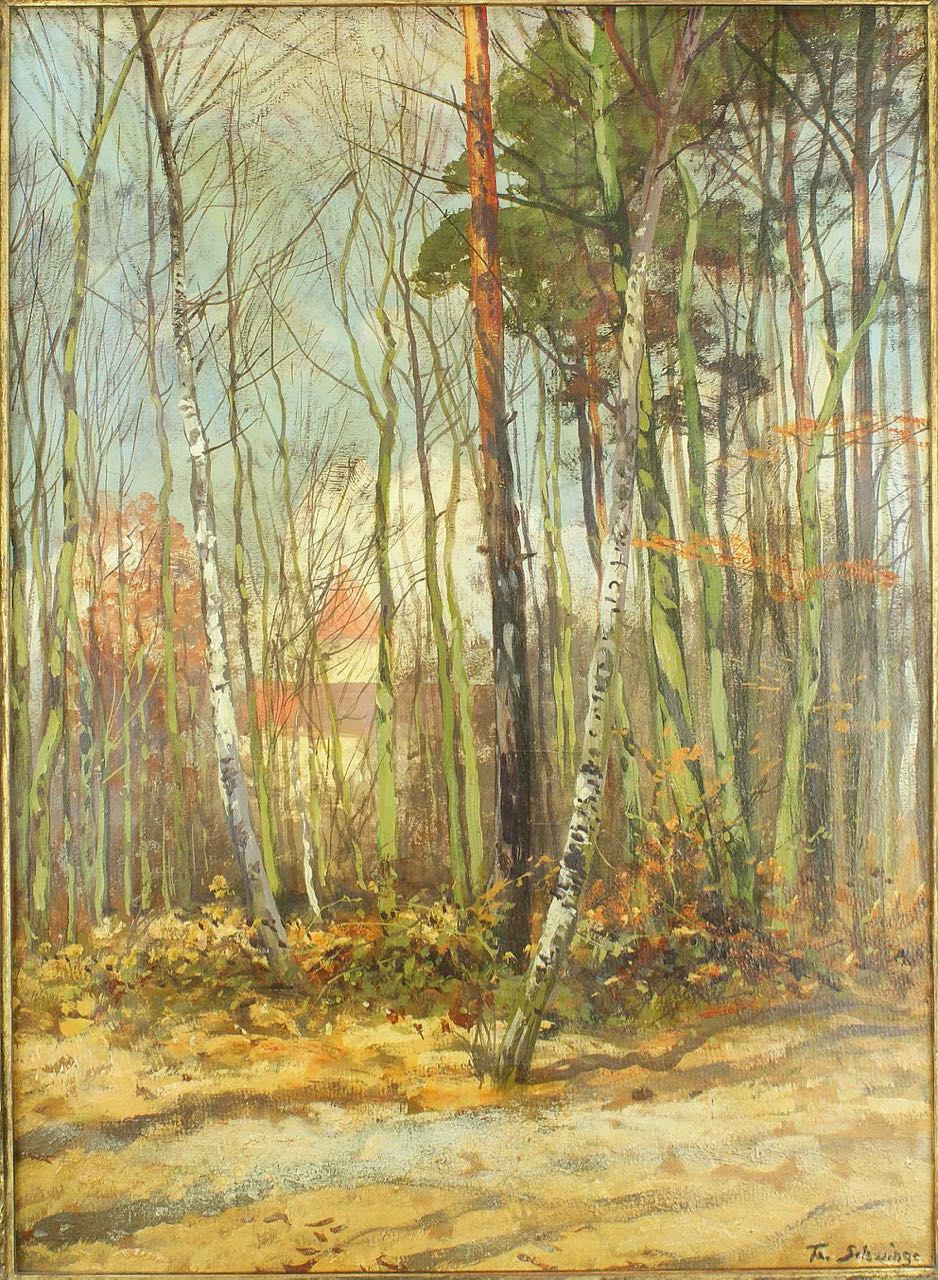 Friedrich Wilhelm Andreas Schwinge: Ölgemälde Im Herbst, signiert, Düsseldorfer Schule, zweite Hälfte 19. Jahrhundert