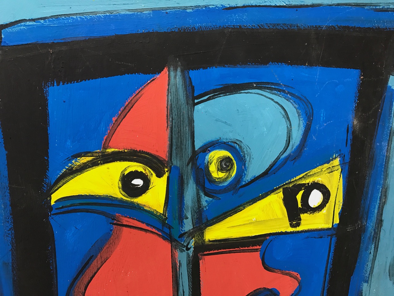 Peter Robert Keil: Ölgemälde Doppelportrait, signiert datiert, Expressionismus, 1958