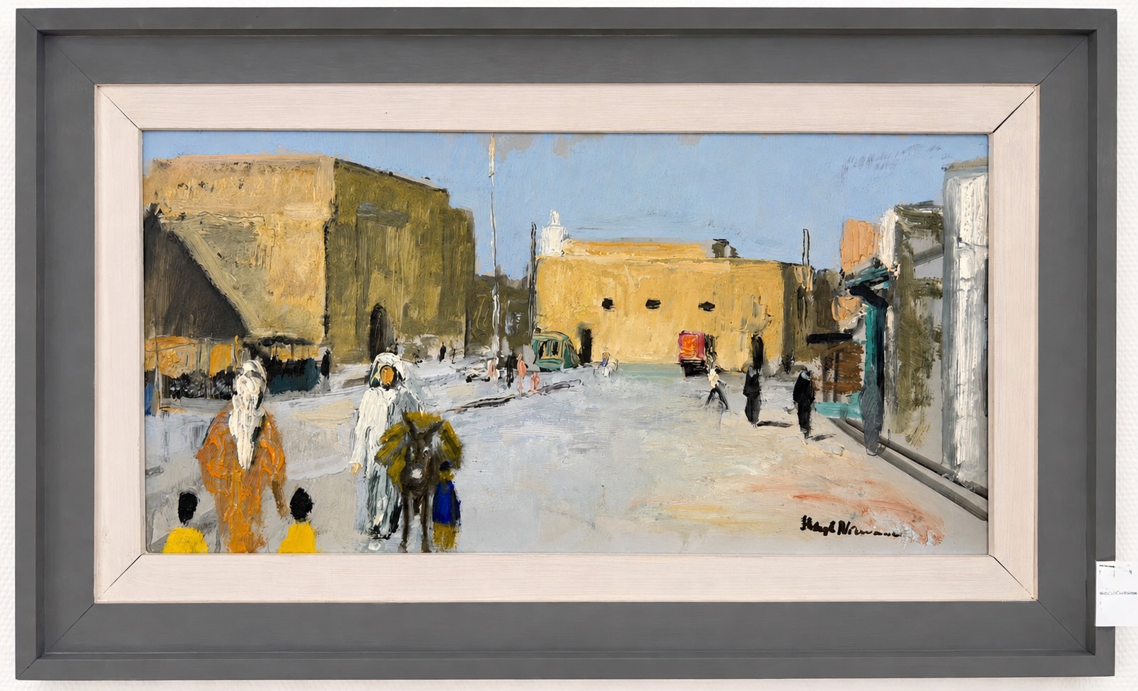 Karl Rudolf Eduard Niemann (1908–1982)-Nordafrikanische Marktszene / Straßenszene in Marokko-Ölgemälde