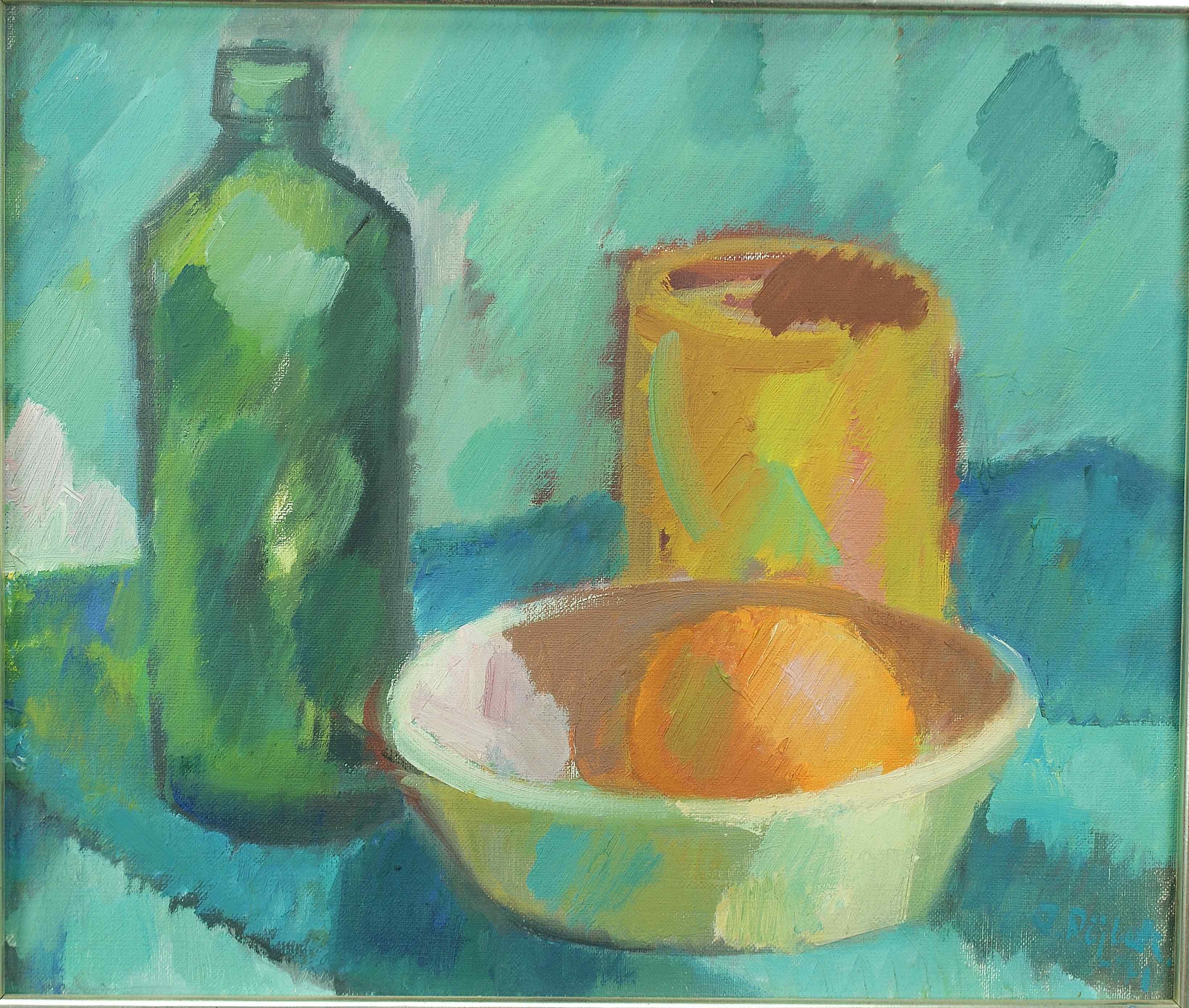 Ingolf Roejbaek: Ölgemälde Stillleben, signiert, 1971