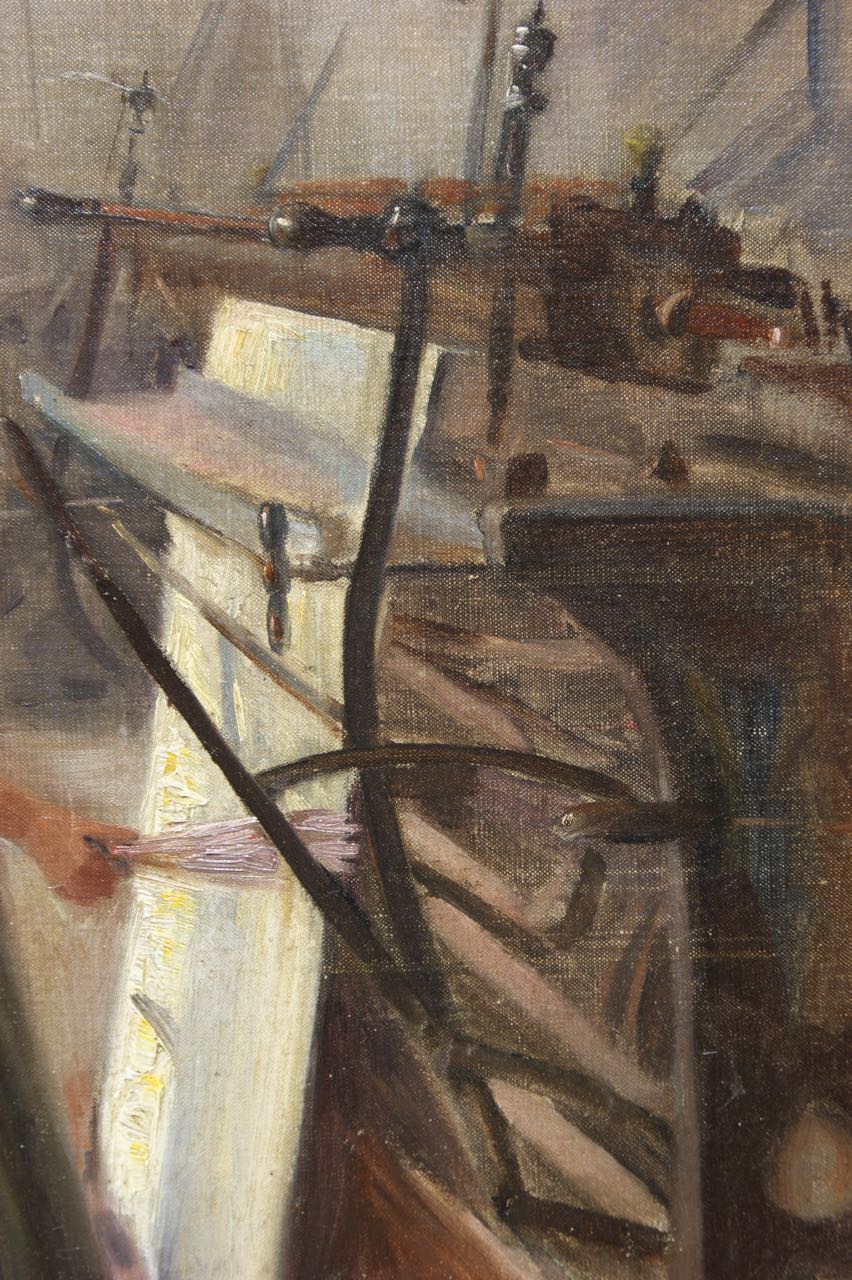 Paul Hoeniger: Ölgemälde Die Weberin, signiert datiert, Wilhelminische Epoche, 1896