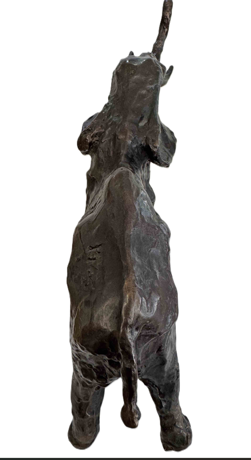 Hans Schröder: Bronze-Skulptur Elefant, signiert, 1970er Jahre