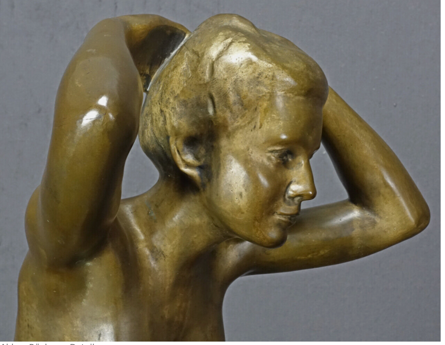 THEODOR EICHLER (1868–1946) Ästhetischer weiblicher Akt – um 1910/20 — Vollbronze (29,3 kg)