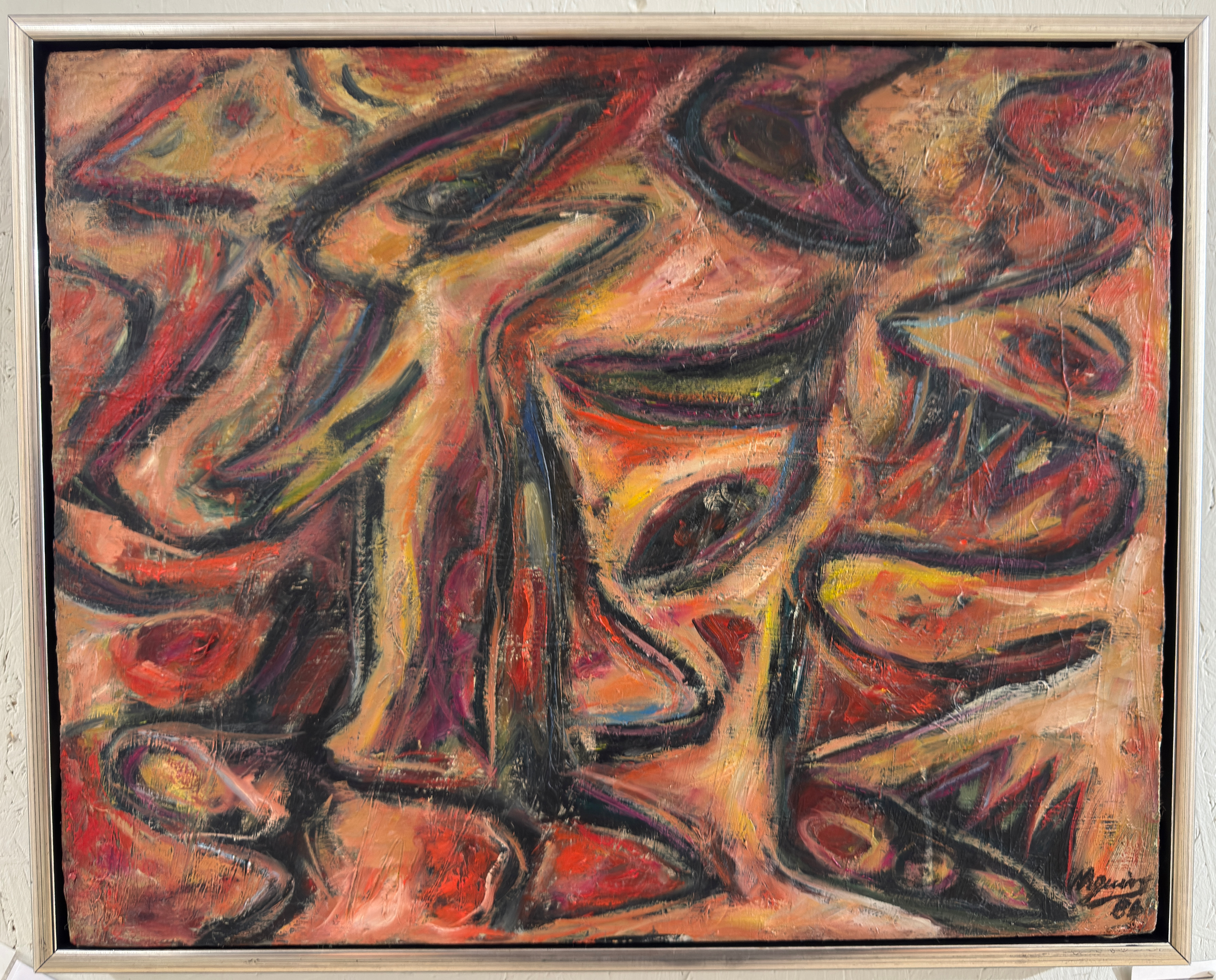 Marcelo Aguirre (geb. 1956)-Figuras-Ölgemälde-signiert datiert 1986