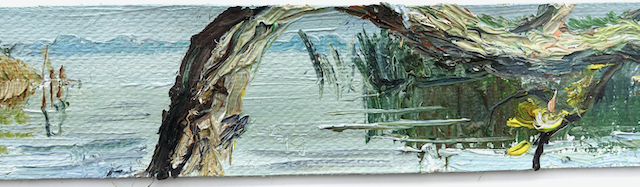 Christopher Lehmpfuhl: Ölgemälde Blick durchs Schilf, signiert datiert, Realismus, 1999
