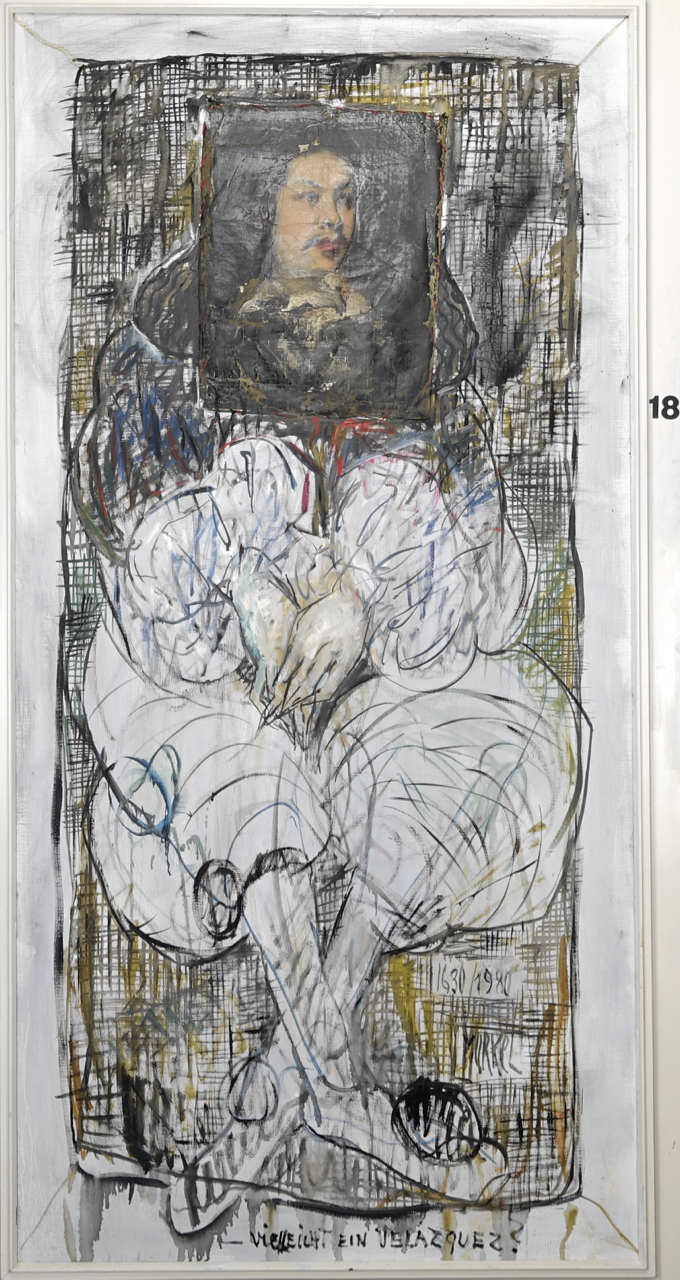 Charlotte „Murkel" Schuberth: Ölgemälde Vielleicht ein Velázquez?, bezeichnet, 1970er/1980er Jahre