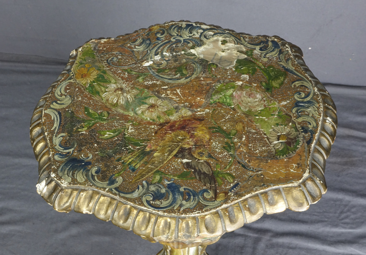 Venezianischer Blackamoor-Beistelltisch, gefasstes Holz, Italien, um 1860