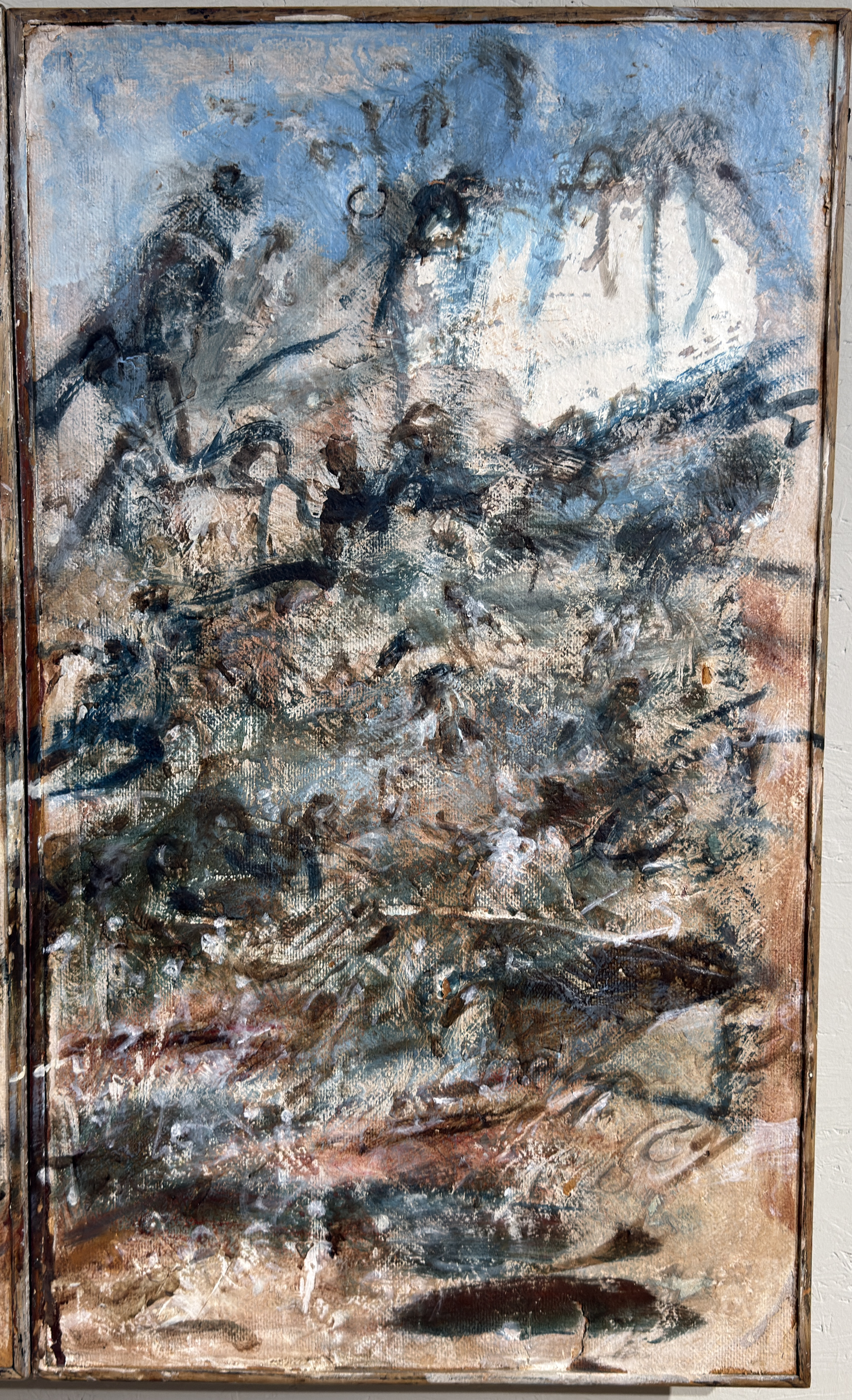 Gerrit M.Bekker(1943-2025)-Ankündigung der Tafel-Triptychons auf Tischplatte-Hauptwerk