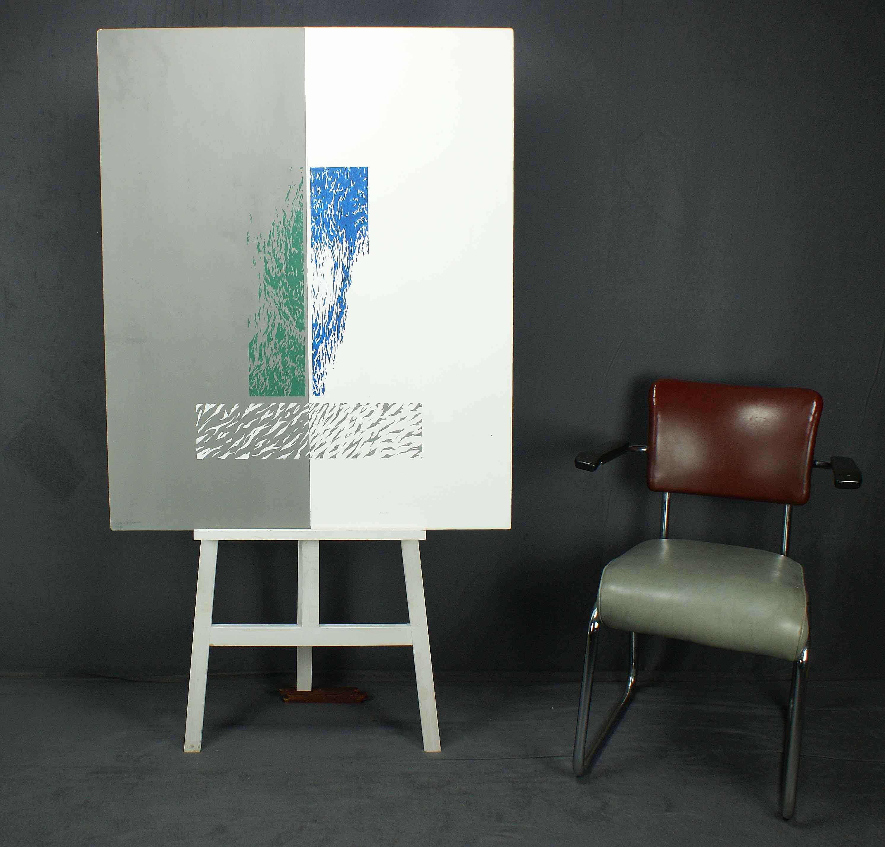 Rüdiger Hoffmann: Ölgemälde Drapierte Stoffe, signiert datiert, 1983