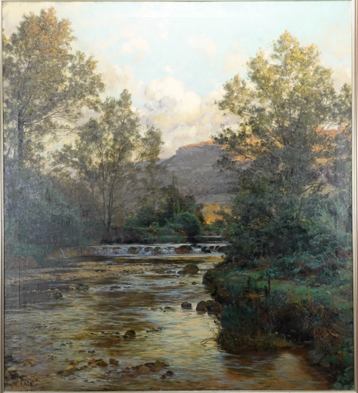 Rene Maurice Fath: Ölgemälde Am Fluss bei Fontainebleau, signiert, zweite Hälfte 19. Jahrhundert
