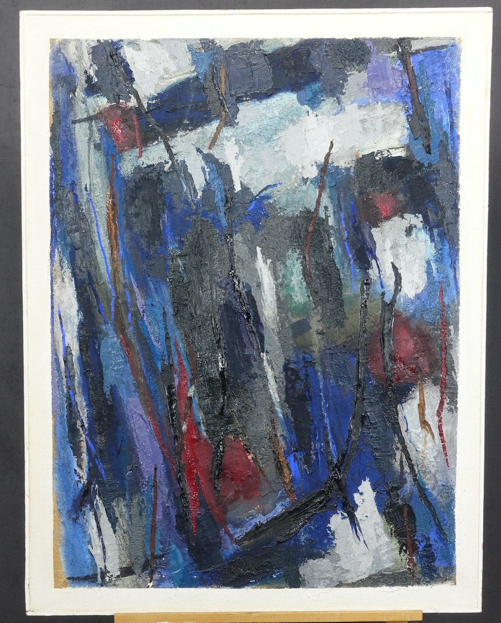Walter Lothar Brendel: Ölgemälde Impression in Blau, bezeichnet, 1959
