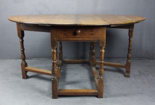 BAROCK TISCH GROSS GATE LEG TABLE GROSS OAK WOOD ENGLAND UM 1770 